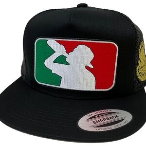 El borracho de México 2 logos hat black mesh the authentic SnapBack